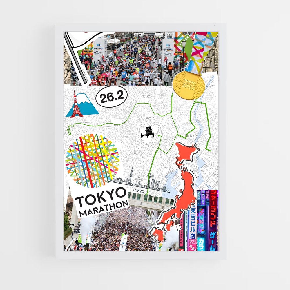 Poster Tokyo Run – affiche Athlétisme (vue 3)